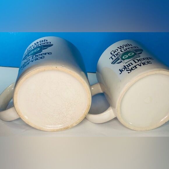 (2) Vintage look John Deere -Deer Logo Coffee Mugs - Picture 4 of 5